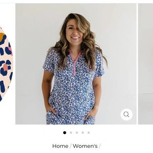 Little Sleepies Adult Wild Leopard PJ Top (size Medium) and Shorts (size Large)